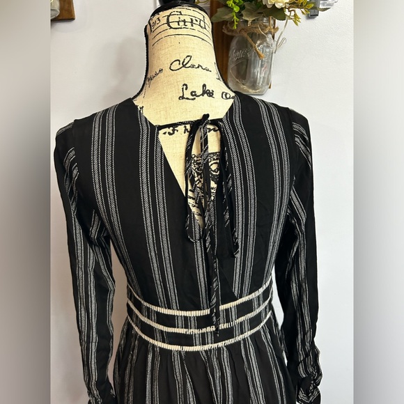 Tunic dress midi v neck a lined whimsical goth dark fairy dreamy - Picture 6 of 11